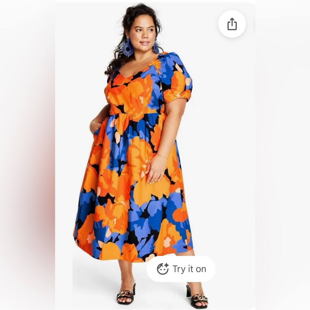 Tabitha Brown for Target Multicolor Floral Dress